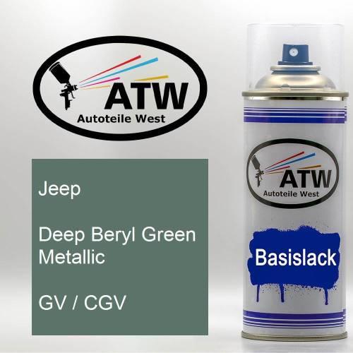 Jeep, Deep Beryl Green Metallic, GV / CGV: 400ml Sprühdose, von ATW Autoteile West.